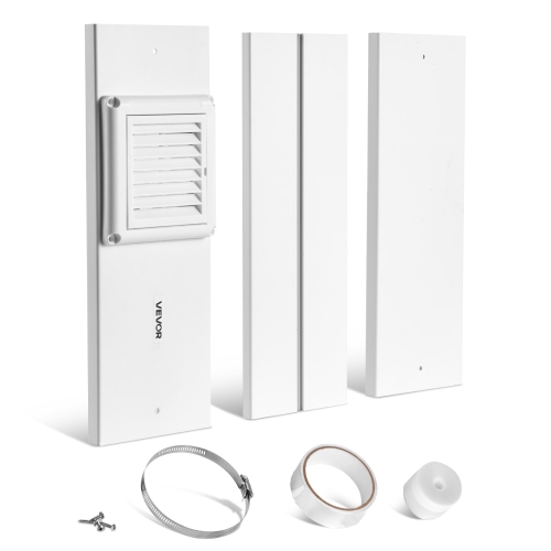 VEVOR  Dryer Vent Window Kit, Fits 4-Inch Exhaust Hoses, Adjustable Length for Adapts Sliding Windows Of Different Heights, Sturdy Pvc And Pp