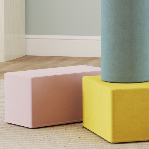 Qaba – Jouets d'escalade pour tout-petits, ensemble de 5 blocs d'escalade en mousse souple avec couvercle amovible, ensemble d'activités intérieures