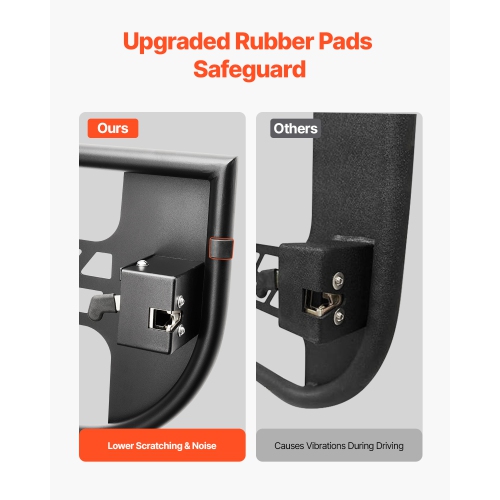 VEVOR 4-Door Jeep Tube Doors, Hunting Style Jeep Tubular Door with Heavy-Duty Hinges & OE Latch, with Rubber Pads & Toughened Steel Tube, Fit for