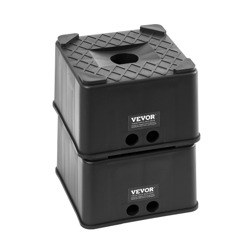 VEVOR 6" High Trailer Jack Blocks, Heavy Duty RV Leveling Blocks, Each with 6000lbs Capacity, as RV Jack Stand, Stool, for Travel Trailers, 5th