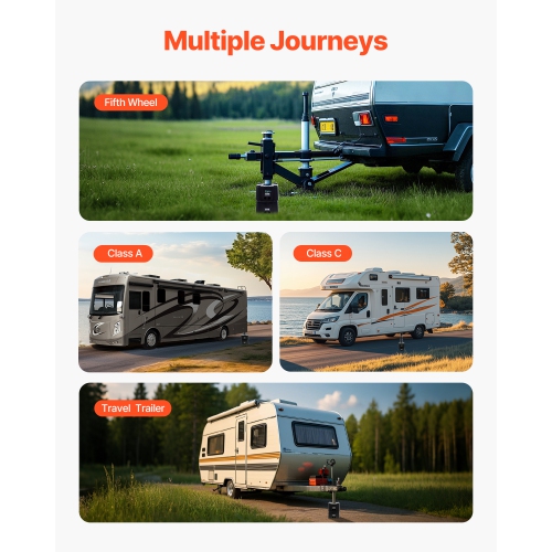 VEVOR 6" High Trailer Jack Blocks, Heavy Duty RV Leveling Blocks, Each with 6000lbs Capacity, as RV Jack Stand, Stool, for Travel Trailers, 5th