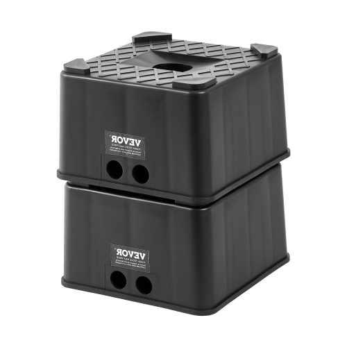 VEVOR 6" High Trailer Jack Blocks, Heavy Duty RV Leveling Blocks, Each with 6000lbs Capacity, as RV Jack Stand, Stool, for Travel Trailers, 5th