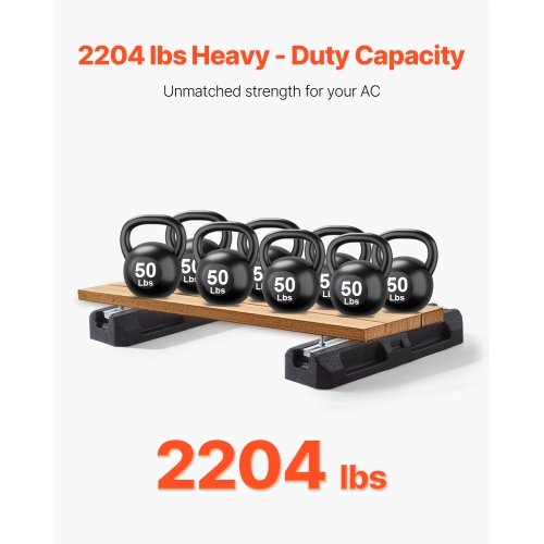 VEVOR Floor Mounting Base Kit for Mini Split Air Conditioning Systems, Ground Base Pad for 9000-36000BTU AC Heat Pump, Heavy-Duty Rubber