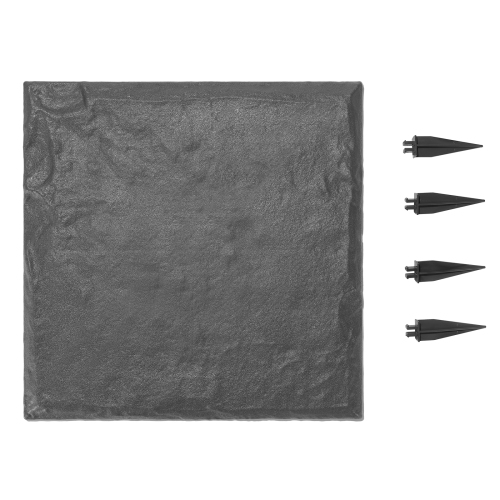 VEVOR 15.5 x 15.5 in Garden Stepping Stones, 4Pcs, Decorative Stepping Stones with Stakes, Weather-Resistant Plastic Pavers, Smooth Surface, Walkway