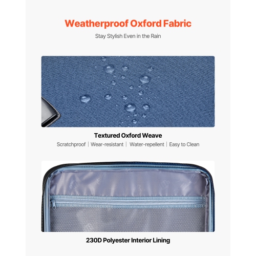 Valise souple extensible de 20&nbsp;po VEVOR avec roulettes pivotantes, bagage de cabine souple, valise enregistrée légère avec pochette extensible à