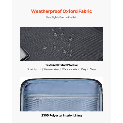 VEVOR 24-Inch Softside Expandable Luggage with Spinner Wheels, Softside Checked Medium Luggage, Lightweight Checked Suitcase with Expandable Zippered