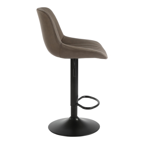 PU Leather Bar Stools Set of 2, Adjustable Swivel Counter Height Barstools with Back, Kitchen Island Stool Dining Chairs