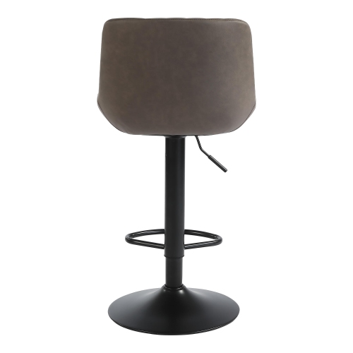 PU Leather Bar Stools Set of 2, Adjustable Swivel Counter Height Barstools with Back, Kitchen Island Stool Dining Chairs