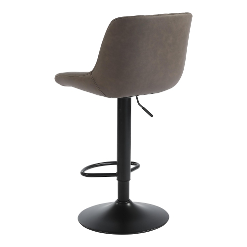 PU Leather Bar Stools Set of 2, Adjustable Swivel Counter Height Barstools with Back, Kitchen Island Stool Dining Chairs