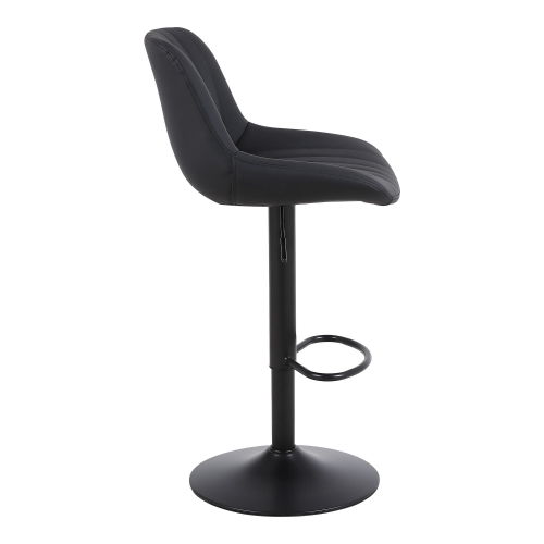 PU Leather Bar Stools Set of 2, Adjustable Swivel Counter Height Barstools with Back, Kitchen Island Stool Dining Chairs