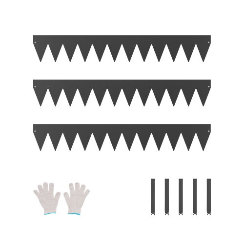 VEVOR  40 X 6 In Steel Landscape Edging, 3 Packs Rust-Resistant Metal Landscape Edging, Bendable Garden Edging Border, Heavy Duty Lawn Edging, Flower