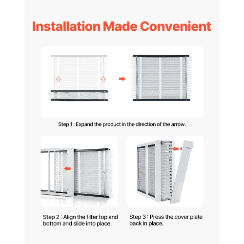 VEVOR 20 x 25 x 4 Furnace Filter, MERV 13 HVAC Ac Filters,12-Month Electrostatic Pleated Air Conditioner Filters, 4-Pack for Capturing Dust