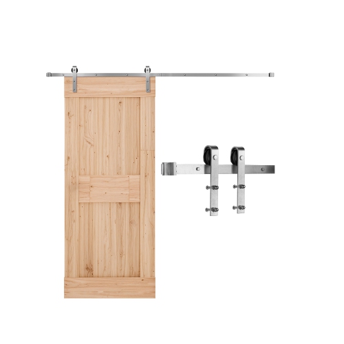 VEVOR  8Ft Sliding Barn Door Hardware Kit, 330 Lbs Weight Capacity, Compatible w 42 to 48 Inches Width & 1-3/8 to 1-3/4 Inches Thickness Single