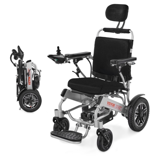 VEVOR 300lbs Capacity Electric Wheelchair for Adults, with Adjustable Backrest, Foldable & Lightweight Motorized Wheelchair, 13-Mile Range,