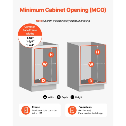 VEVOR 35 QT Pullout Trash Can for Kitchen Cabinets, Garbage Waste Recycling Bin, Under Mount Waste Container, with Heavy Duty Metal Full Extension