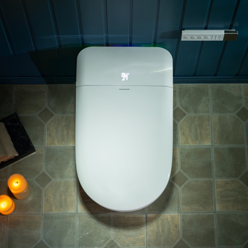 WOODBRIDGE Elongated Smart Bidet Toilet 1.28 GPF in White with Auto Open/Close,Fragrance System,UV-Sterilized Nozzle,Multi-Function Wash&Warm Air Dry