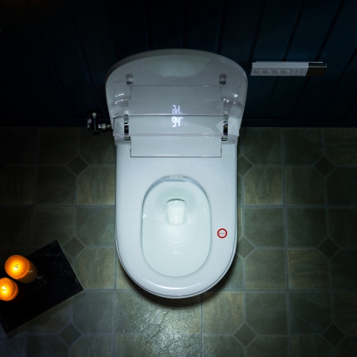 WOODBRIDGE Elongated Smart Bidet Toilet 1.28 GPF in White with Auto Open/Close,Fragrance System,UV-Sterilized Nozzle,Multi-Function Wash&Warm Air Dry