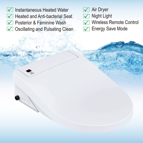 Siège de toilette intelligent WOODBRIDGE Advanced Bidet, blanc