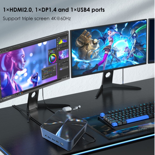 BRE NUC N7P Mini PC Gaming, AMD Ryzen 7 8845HS(up to 5.1GHz) 8C/16T, Mini Computer 32GB DDR5 RAM 1TB NVMe PCIE 4.0 SSD, Mini Desktop Computer
