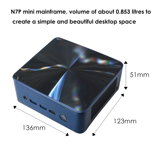 BRE NUC N7P Mini PC Gaming, AMD Ryzen 7 8845HS(up to 5.1GHz) 8C/16T, Mini Computer 32GB DDR5 RAM 1TB NVMe PCIE 4.0 SSD, Mini Desktop Computer