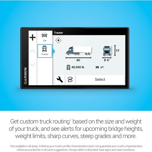 Navigateur de camion GPS Dezl OTR 610 de Garmin