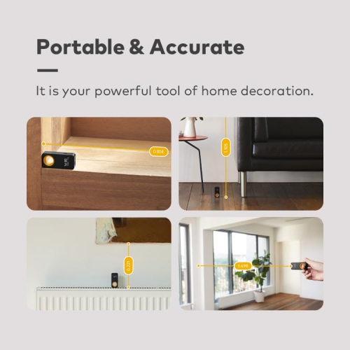 Portable Laser Measurement Tool, 98ft Laser Distance Measuring Tool ±2mm Accuracy with Digital Display