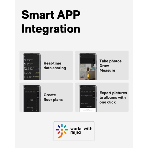 Portable Laser Measurement Tool, 98ft Laser Distance Measuring Tool ±2mm Accuracy with Digital Display