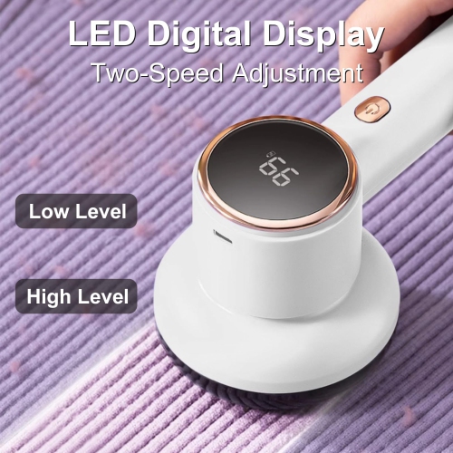 Tondeuse à charpie avec affichage numérique, décapant de charpie rechargeable par USB pour retirer les peluches des canapés et des manteaux