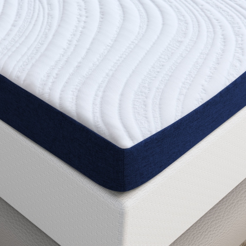 Surmatelas en mousse à mémoire moyenne 2&nbsp;po de Twolike infusé de gel pour le confort - Lit simple