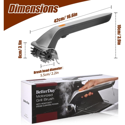 Electric Grill Brush with Water Reservoir,Automatic BBQ Brushes for Grill Cleaner,Steam Grill Brush for Outdoor Grill,Unique Grilling Gifts for