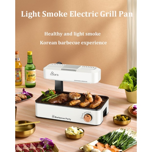 Electric Folding Grill - Smokeless BBQ Machine | Non-Stick Table Grill with Temperature Control | Suitable for 2-4 People Multifunctional
