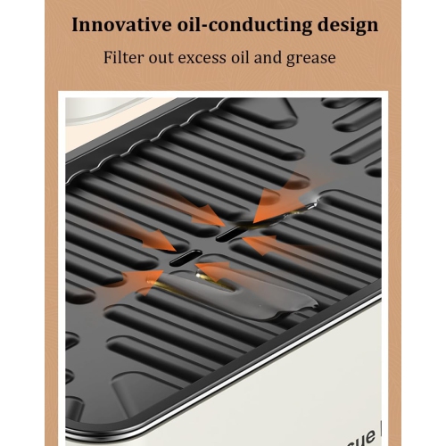 Electric Folding Grill - Smokeless BBQ Machine | Non-Stick Table Grill with Temperature Control | Suitable for 2-4 People Multifunctional