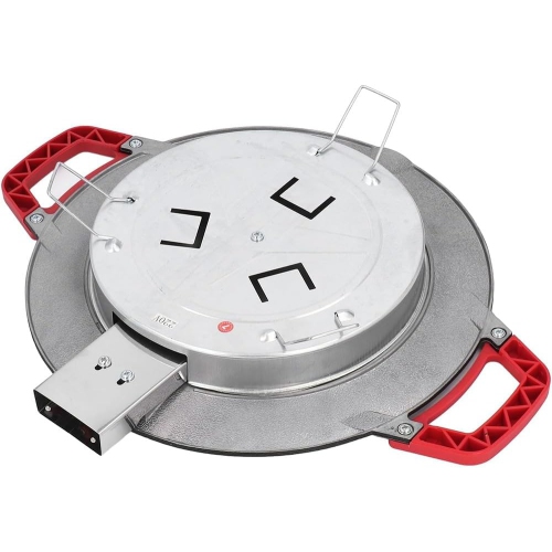 Non-Stick Electric Grill Pan, 36cm 14.2" Extra-Large Griddle with Adjustable Temperature, Easy to Clean, Korean BBQ Style with Oil Brush & Clip for