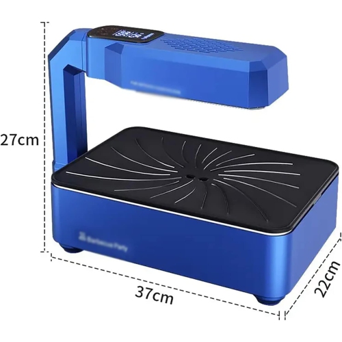 Electric Barbecue Grill, 1100W High Power BBQ Grill with Fat Oil Drip Tray & Extraction Fan, Temperature Control 80-280°C and 1-80 Minutes