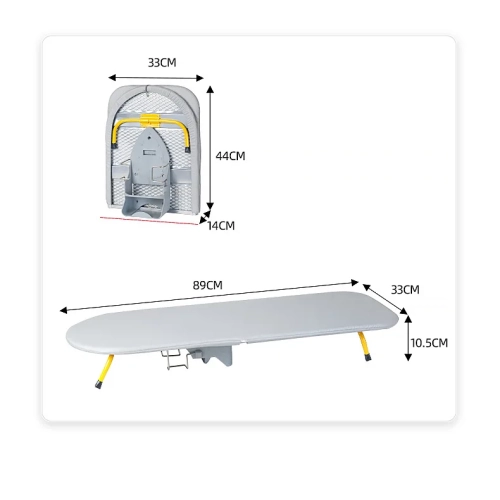 Folding Ironing Board, Folding Ironing Board, Foldable Table Legs for Space Saving, Compact Ironing Board with Table Stand Grey