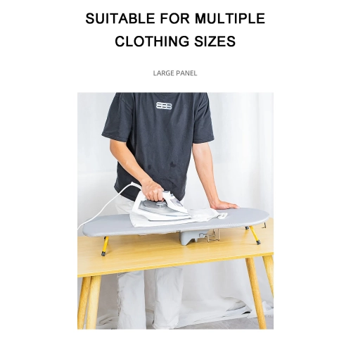Planche à repasser pliante, planche à repasser pliable, pattes de table pliables pour gagner de l'espace, planche à repasser compacte avec support de