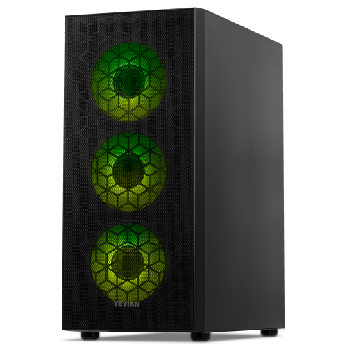 YEYIAN Gaming PC Desktop Ryzen 5 8400F, RTX 5050, 16G DDR5 5600MHz RAM, 1TB SSD, Prebuilt Tower Computer