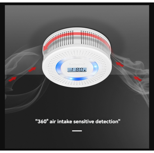 2-in-1 Smoke and Carbon Monoxide Alarm | 90dB Audible and Visual Alarm | Battery-Powered Smoke Alarm | Smoke Alarm | Carbon Monoxide Alarm