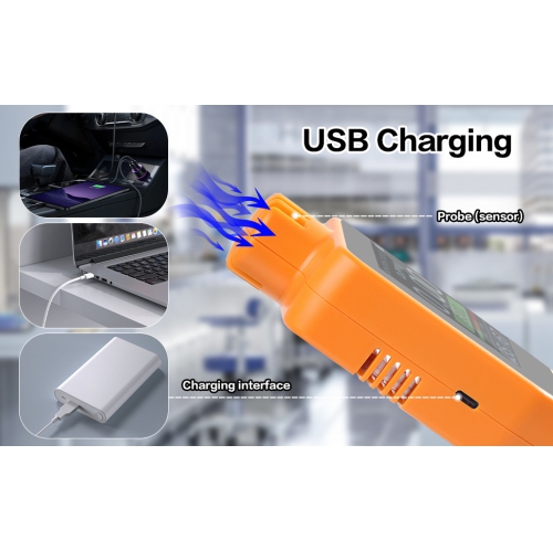 2.8-inch Ozone Detector || Real-time O3 Concentration Monitoring | Temperature and Humidity Display | Audible and Visual Alarms | Data Storage | USB