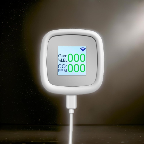 1.4-inch TFT full-color LCD gas alarm WIFI smart version carbon monoxide alarm can be used in kitchens, bathrooms, gas rooms, gas pipelines and other
