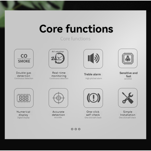 2-in-1 Smoke and Carbon Monoxide Alarm | 90dB Audible and Visual Alarm | Battery-Powered Smoke Alarm | Smoke Alarm | Carbon Monoxide Alarm | A safety