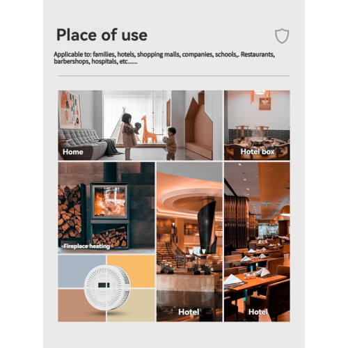 2-in-1 Smoke and Carbon Monoxide Alarm | 90dB Audible and Visual Alarm | Battery-Powered Smoke Alarm | Smoke Alarm | Carbon Monoxide Alarm | A safety
