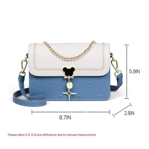 Womens Top Handle Satchel Heart Embroidered Quilted Purses Designer Handbags Small Crossbody Bags