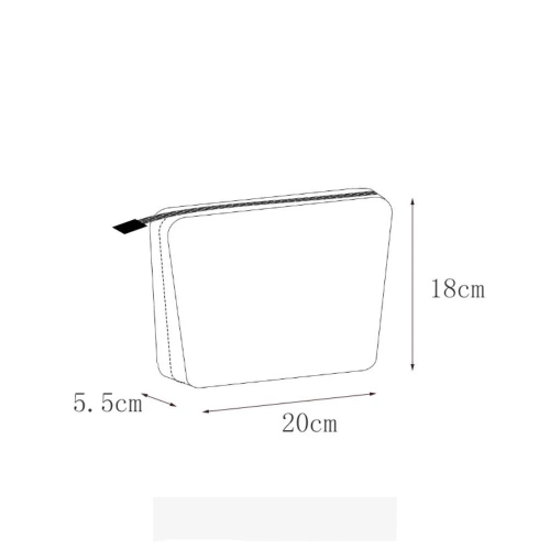 Cosmetic bag, portable large-capacity quilted storage bag, travel toiletry bag - blue