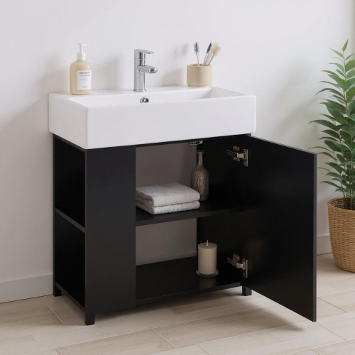 HOMY CASA  36 In Wall-Mounted Bathroom Vanity With Ceramic Sink In Green