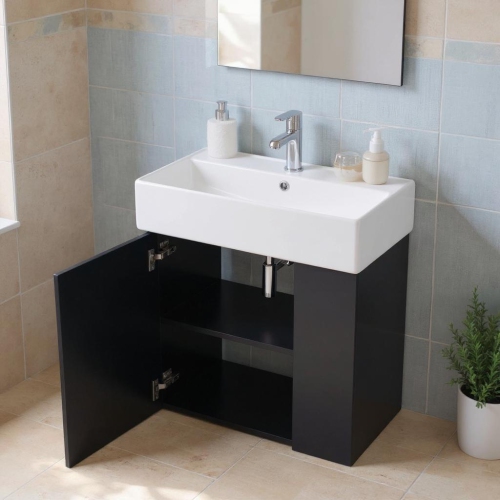 HOMY CASA  30 In Modern Bathroom Vanity With Ceramic Sink In In Green