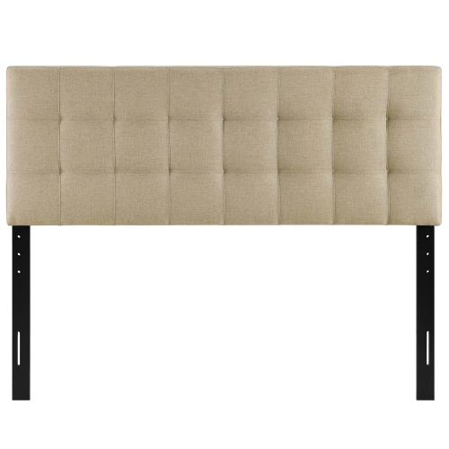 Tête de lit double recouverte en tissu Modway Lily beige