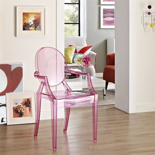 Modway Casper Dining Armchair in Pink