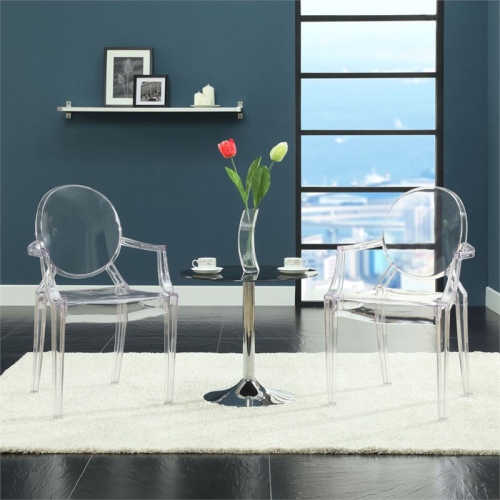 Modway Casper Dining Armchair in Clear