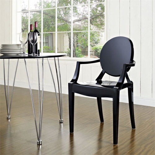 Modway Casper Dining Armchair in Black